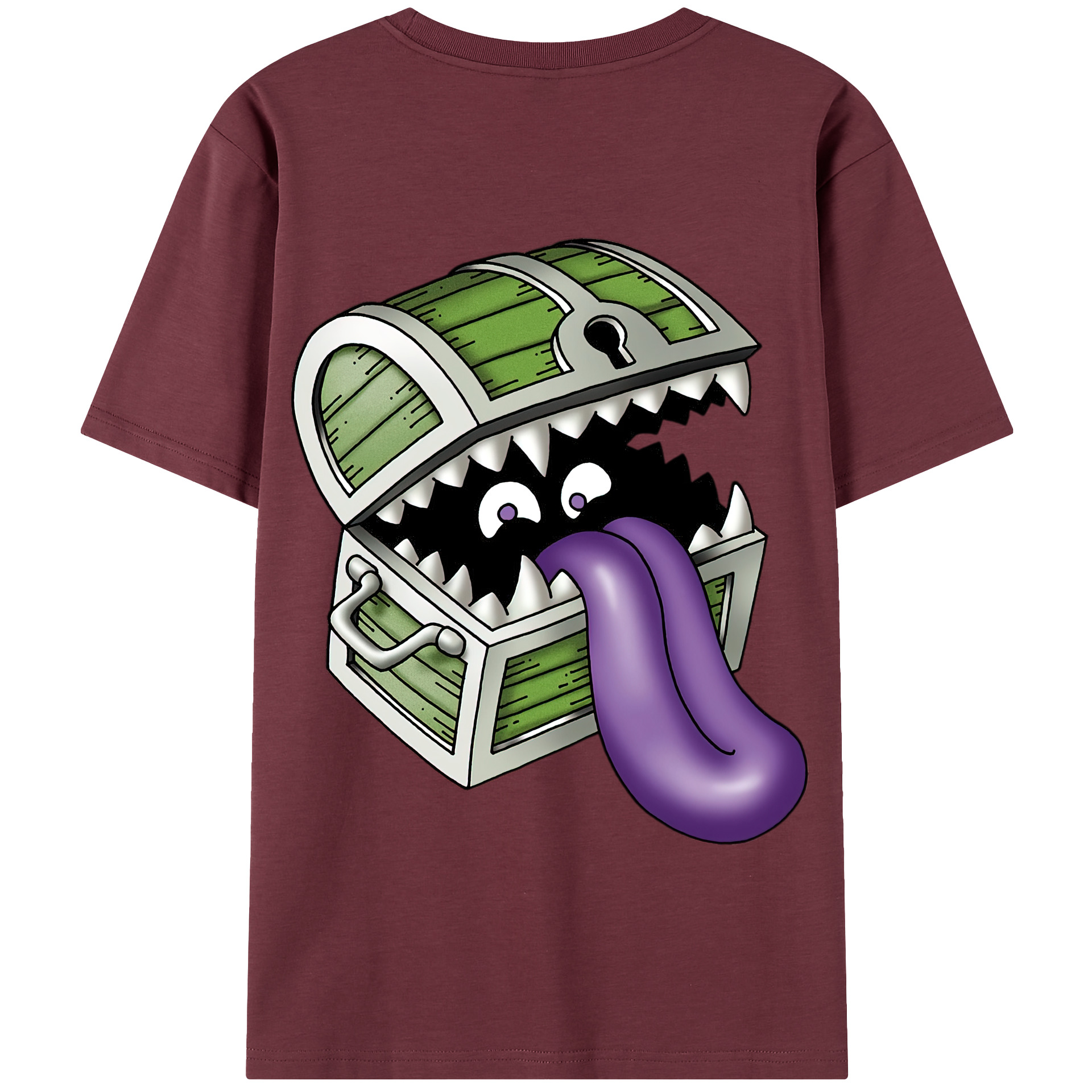 （画像用） ドラゴンクエスト Doragon Kuesuto Dragon Quest 綿100％半袖Tシャツ（背面プリント）